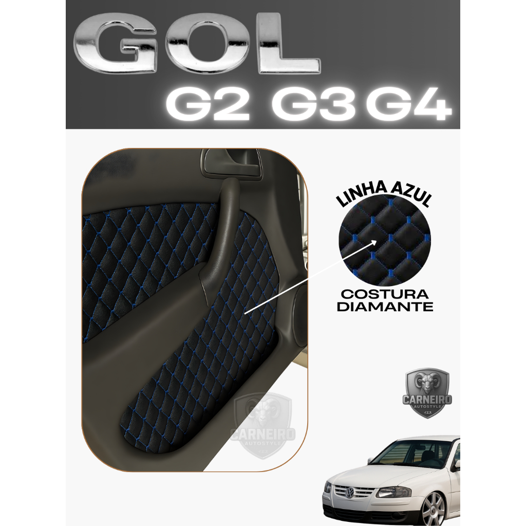 Forro de portas em courvin para acabamento interno das portas do Gol G2 ...