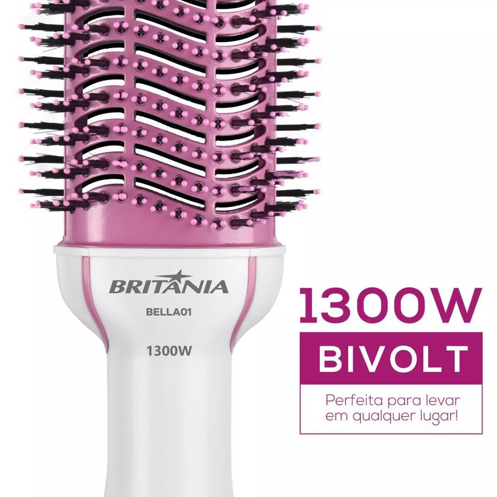 Escova Secadora Britânia BELLA01 4 em 1 1300W Bivolt Bivolt | Shopee Brasil