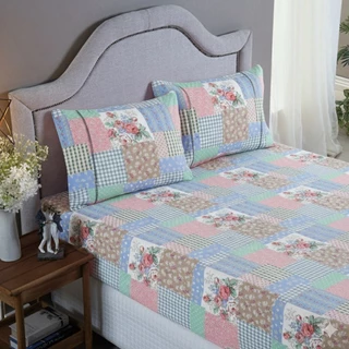 Kit Jogo de Lençol Estampado 400 Fios Ponto Palito 3 Peças Toque Macio e Aveludado Acetinado em Oferta na Shopee