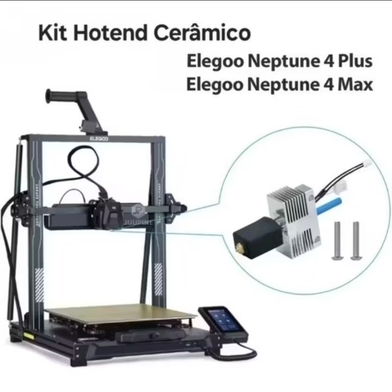 Hotend Elegoo Neptune 4 Max, Neptune 4 Plus kit aquecimento do bico