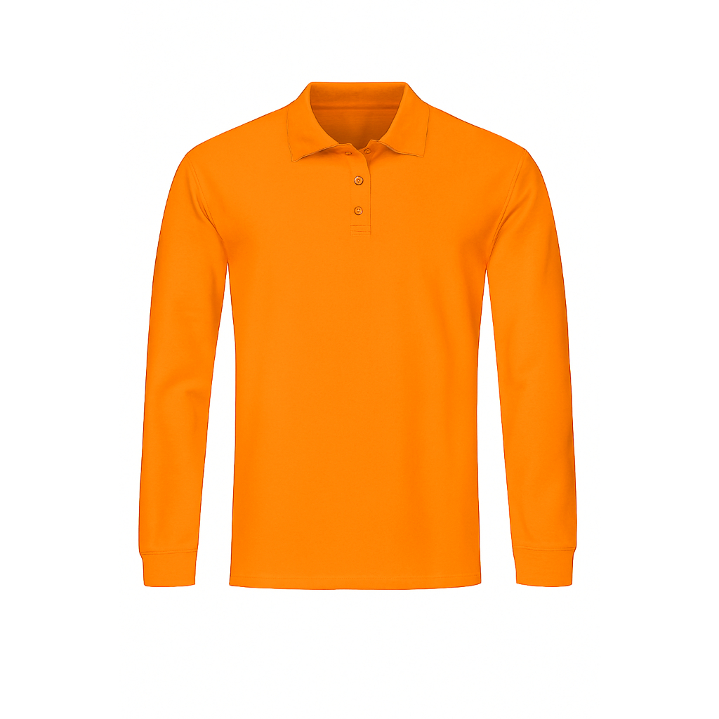 Camiseta laranja Gola polo manga longa malha fria lisa | Shopee Brasil
