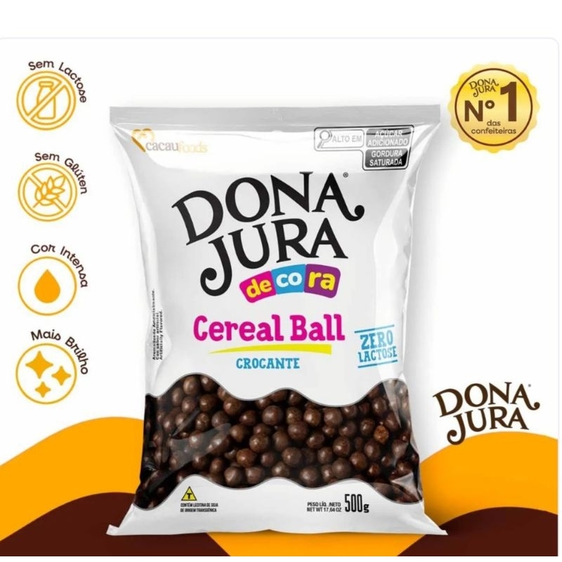 Confeito Cereal Crocante Big Chocolate | 500g Dona Jura. Ide