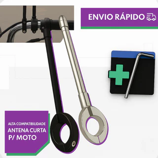 Antena Corta Pipa Moto Retrátil Anti Cerol Aço Inox Guidão em Oferta na Shopee