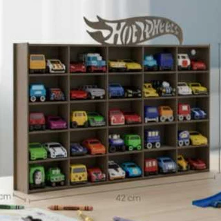 Organizador dê carrinhos hotwheel porta 25 Carrinhos em madeira MDF