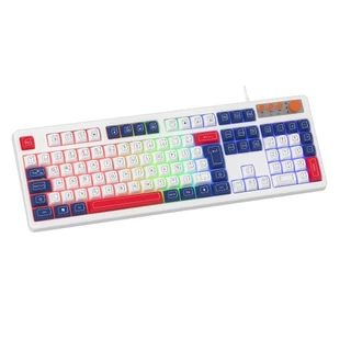 Teclado Gamer Multimídia Com Fio Usb Semi-mecânico LED RGB Com botão multimídia