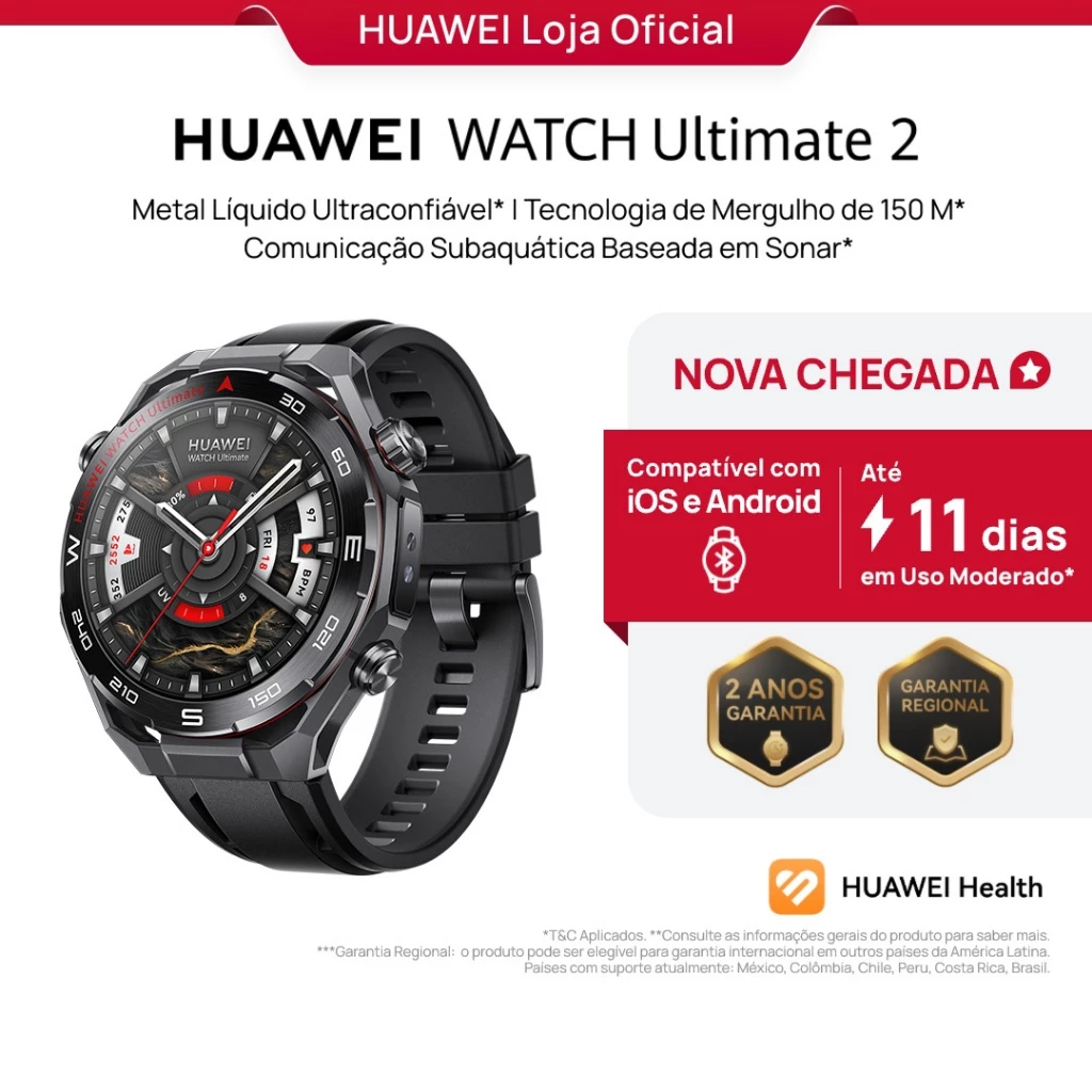 HUAWEI WATCH Ultimate 2 | Smartwatch Relogio | Tecnologia de Mergulho de 150 M | Chamadas eSIM