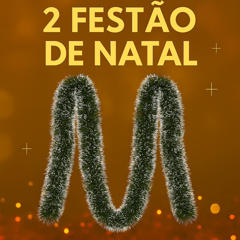 Festão de Natal Nevado Luxo 2 Metros – Enfeite com Efeito Neve e Alta ...