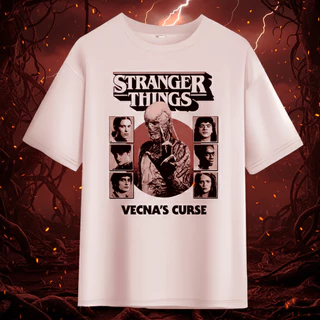 Camiseta Stranger Things Vecna HellFire Unissex 100% Algodão - Envio Rápido