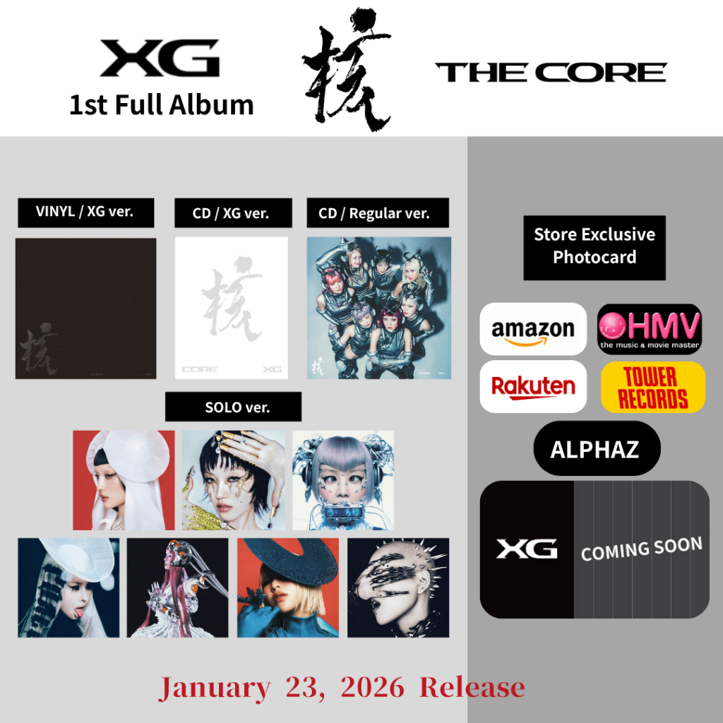 Novo Álbum XG 1o Completo THE CORE CD/Vinil/SOLO Ver . Conjunto De