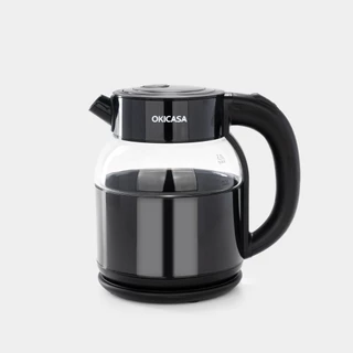 ⚡ Chaleira Elétrica OKICASA 2L | Preto Premium Antiderrapante + LUZ PURIFICADORA ⚡ em Oferta na Shopee