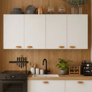 Armário Aéreo Retrô 120cm com 4 Portas - Multiuso para Cozinha