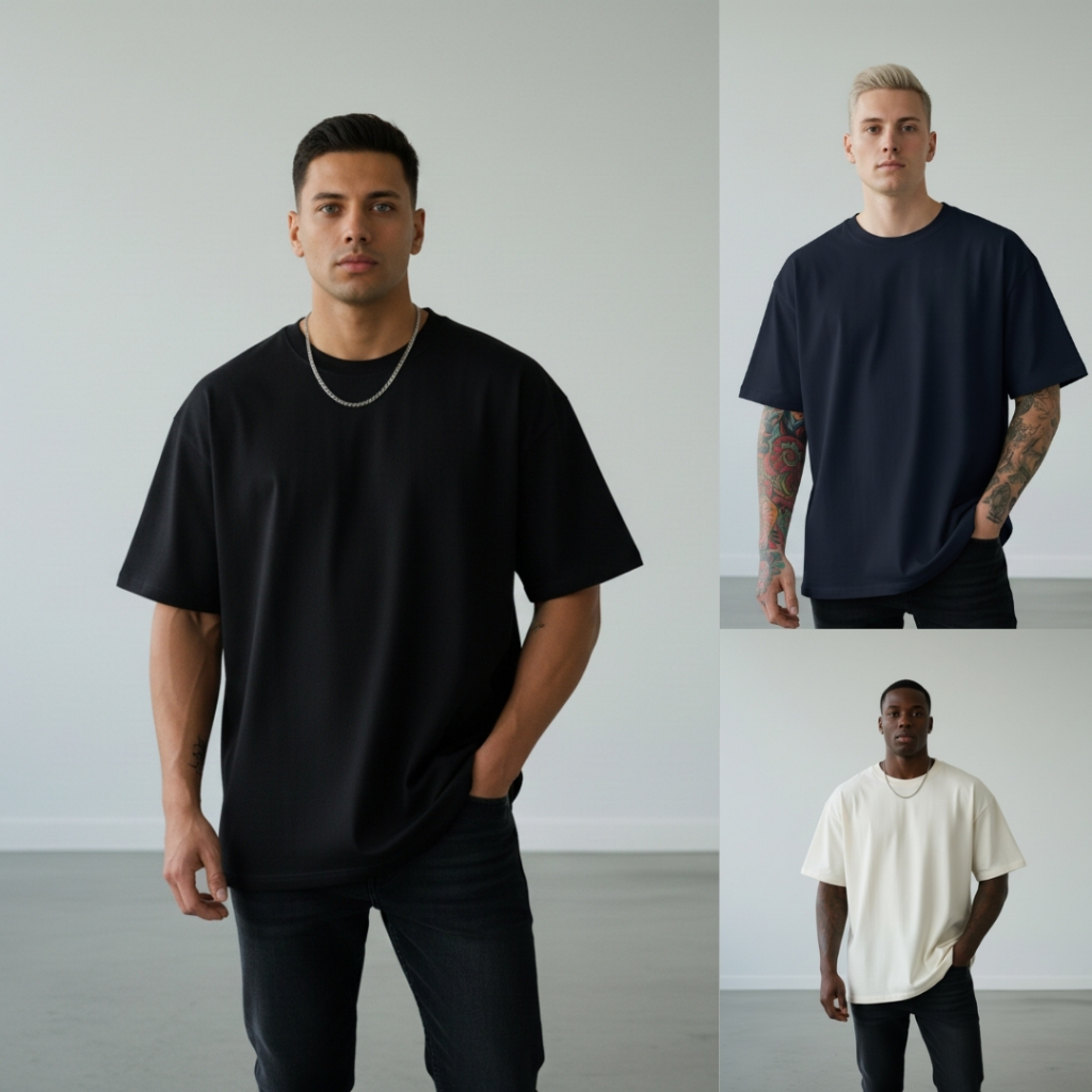 Camiseta Oversized Básica Streetwear Unissex