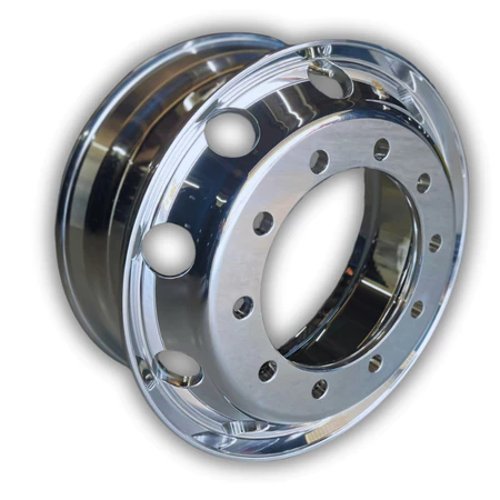 Roda de Alumínio BZ para Pneu 295/275 – Borda Larga e Alto Brilho para Caminhões e Carretas