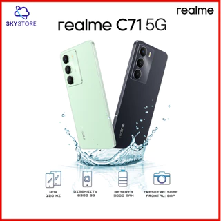 Realme C71 5G 256gb de armazenamento, 8GB RAM, Processador MediaTek Dimensity 6300, Versão global