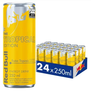 Pack de 24 latas Red Bull Energético, Frutas Tropicais, 250ml
