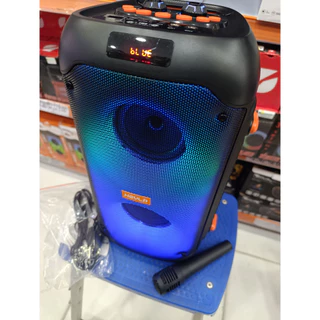 Caixa de Som Bluetooth GRANDE Amplificada Karaoke Portátil 1217 Leds Equalizador Microfone POTENTE