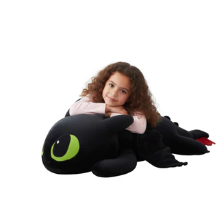 Xuxão Apoio Banguela Fúria da Noite Gigante 100cm – Pelúcia Gigante em Tecido Satin Fofinho