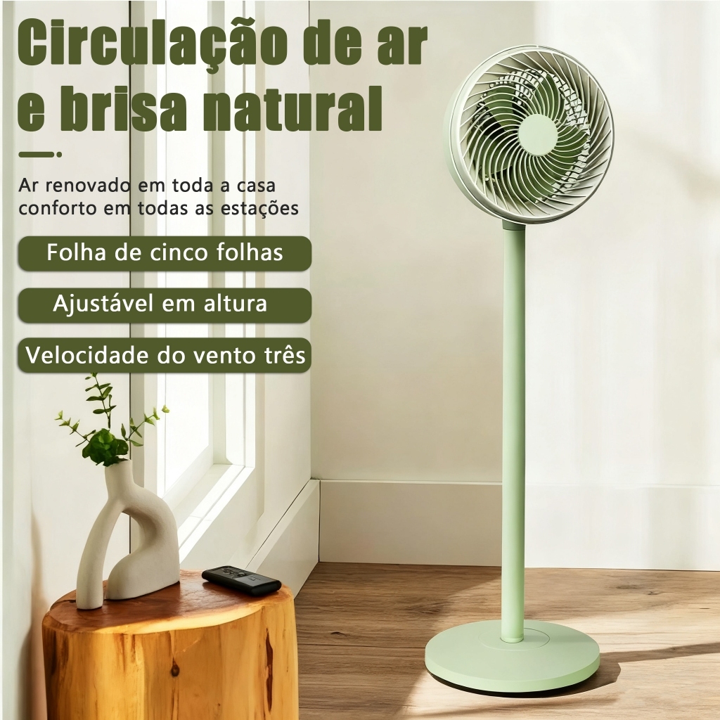 Ventilador de Coluna Potente e Silencioso 3 Velocidades com Rotação ...