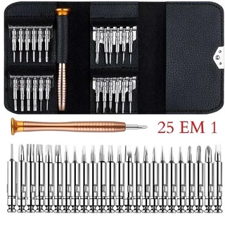 Kit Chaves de Precisão Profissional 25 em 1 Estojo de Couro Ferramentas Celular Notebook Torx Alen Philips Pequena em Oferta na Shopee