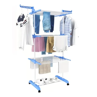 Varal De Chão Roupa Calcinha Grade 3 Andares Dobrável Portátil em Oferta na Shopee