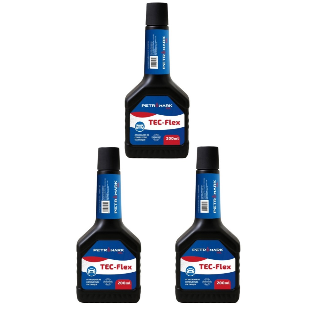 Kit 3 Aditivo de combustivel via tanque Petromark TecFlex Otimizador de ...