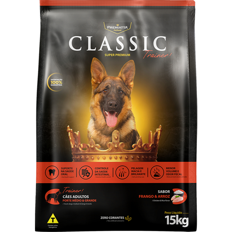 Ração Super Premium Premiatta Trainer Para Cães Porte Medio Grande ...