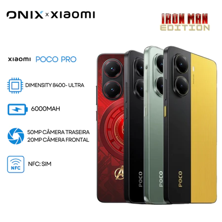 Celular Xiaomi PocoPhone Poco X7 Pro 5G,Versão Global, NFC, Novo Lacrado