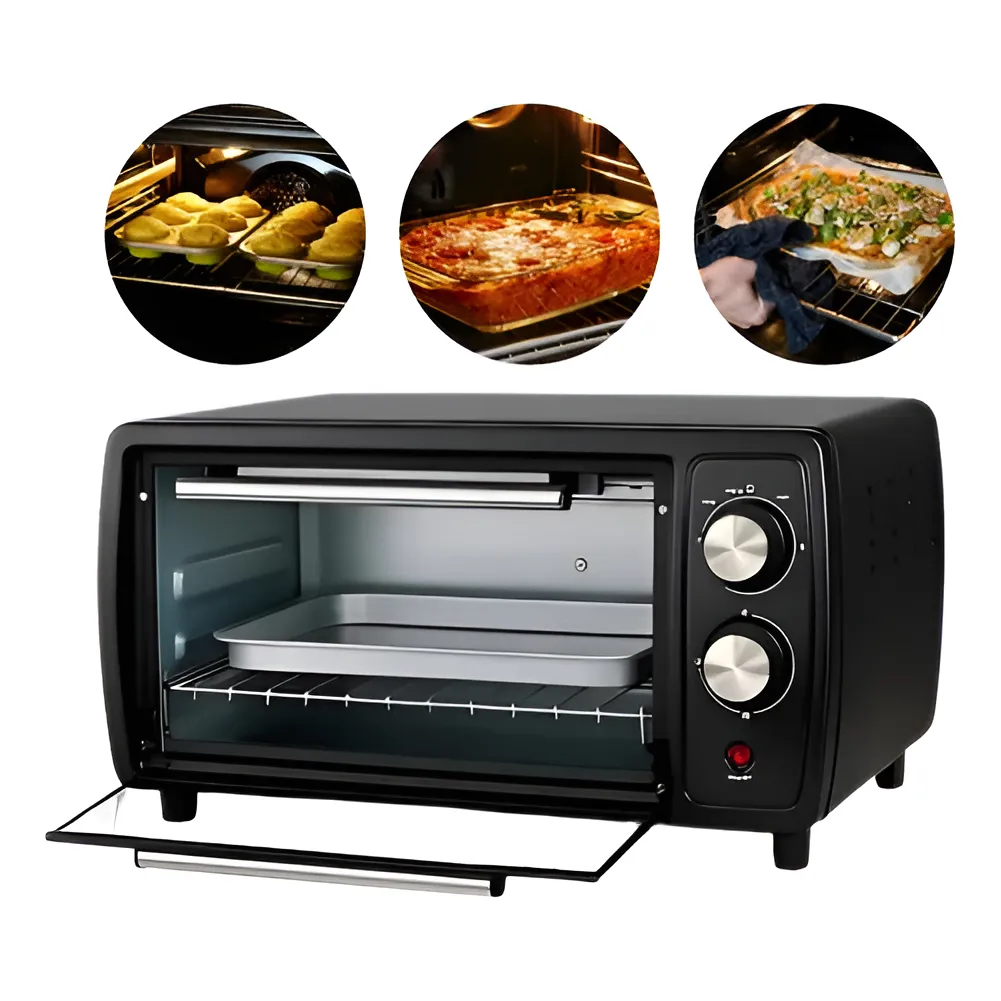 Forno Elétrico 10l 1000w 110V/220V De Bancada Preto Automáti