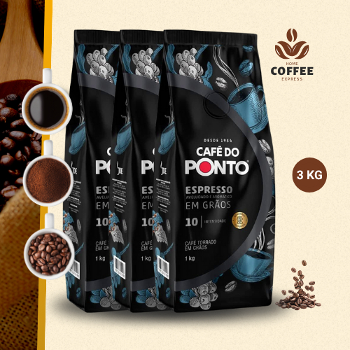 Café do Ponto Expresso em Grãos 1kg - Café do Ponto - 3 Unidades ...