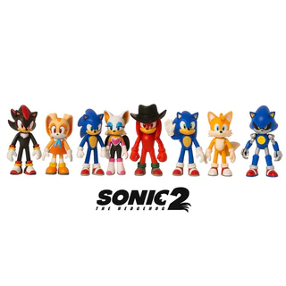 Kit 8 Bonecos Sonic & Seus Amigos Coleção Infantil Brinquedo Envio Imediato