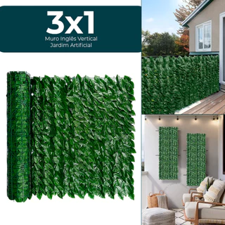 Muro Inglês Jardim Vertical Artificial 3x1 Painel