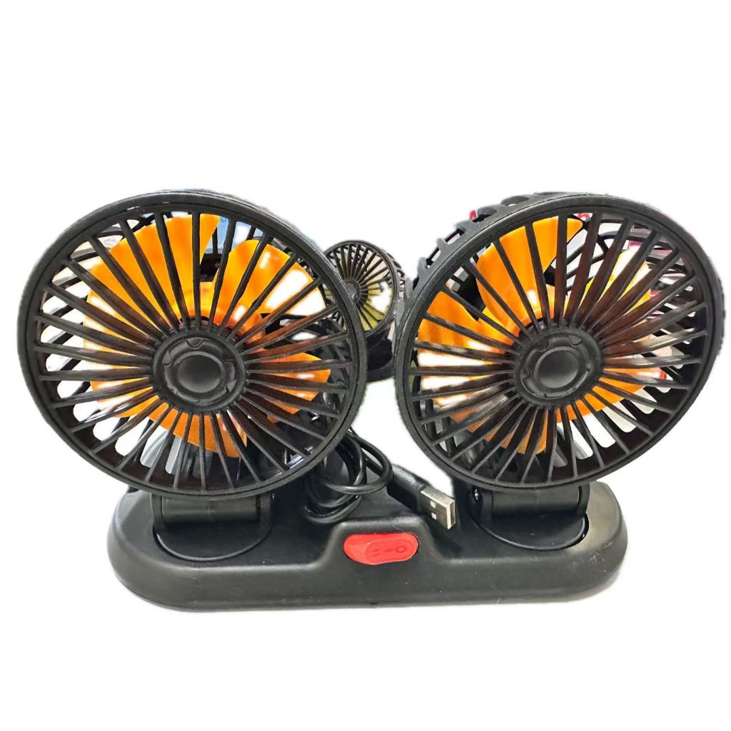 Cabeça de resfriamento de ventilador de carro 12v fornece driver usb com adesivo digital