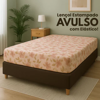 Lençol Casal Estampado Avulso Com Elástico Em Toda Volta em Oferta na Shopee