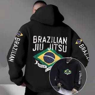 Moletom Blusa De Frio Com Capuz Unissex Brazilian Jiu Jitsu Exclusiva Arte Marcial Nacional