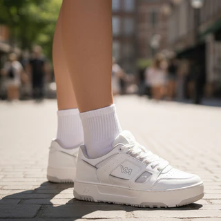 Tênis Casual Feminino Via Marte Branco Básico Confortável Versátil Estiloso Original Via Marte