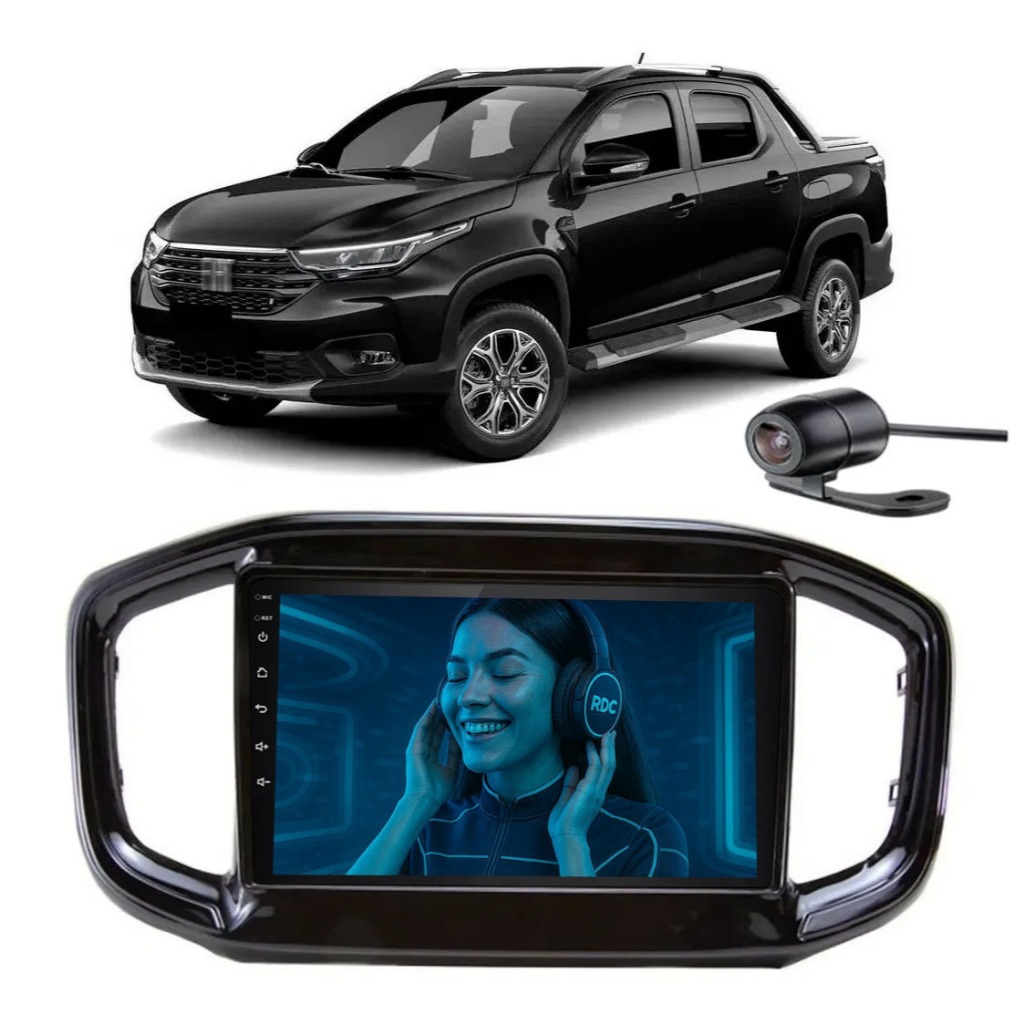 Kit Central Multimídia 9 Polegadas Carplay Android Auto Strada 2020 a ...