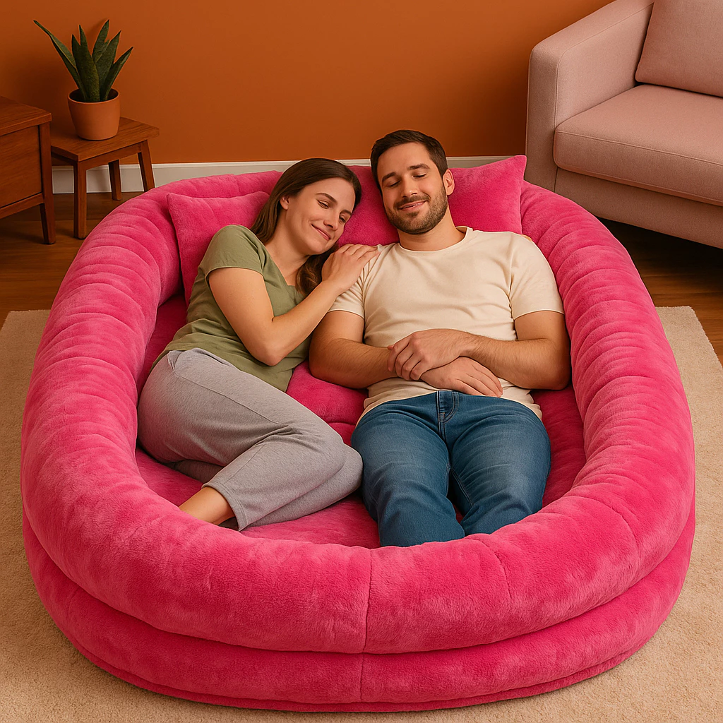 Puff Ninho de Descanso Dormir Sofa Cama Macio Confortável Tamanho GG Trata TDAH Ansiedade Estresse