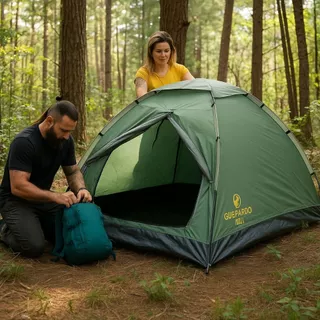 Barraca de Camping Kolala Verde 2 Pessoas Impermeável Leve e Fácil de Montar com Tela Anti Inseto em Oferta na Shopee