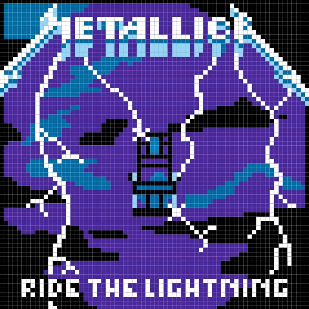 Capa de Album dos Metallica em Pixel Arte (Quadro)