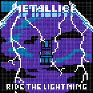 Capa de Album dos Metallica em Pixel Arte (Quadro)