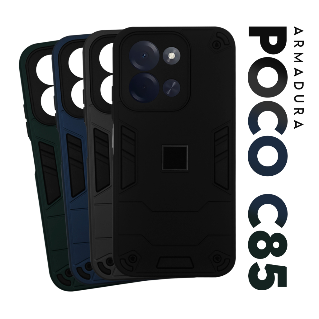 Capa Capinha Case Armadura Militar Xiaomi Poco C85 tela 6.9 pol Premium Protetora Resistente Anti-Impacto Anti-shock