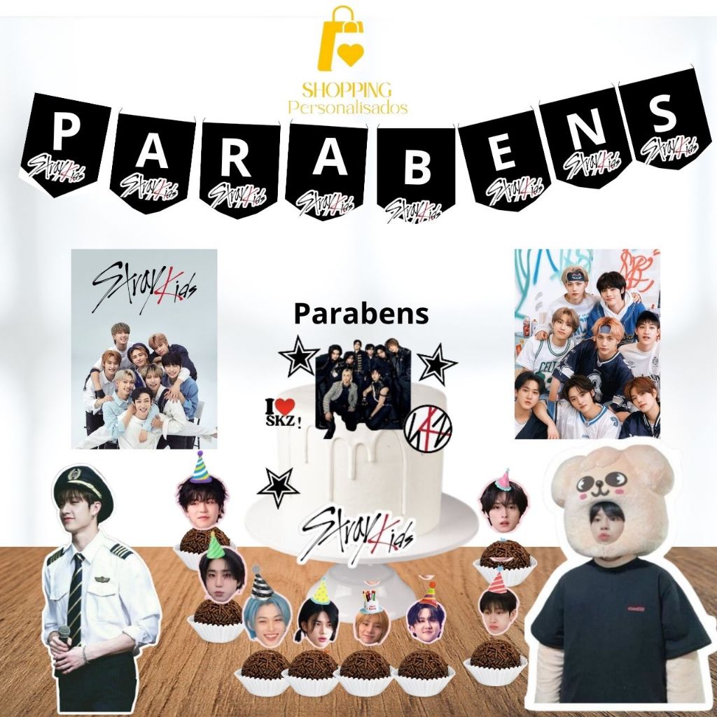 Kit só um bolinho Festa STRAY KIDS - Aniversário STRAY KIDS stray kids ...