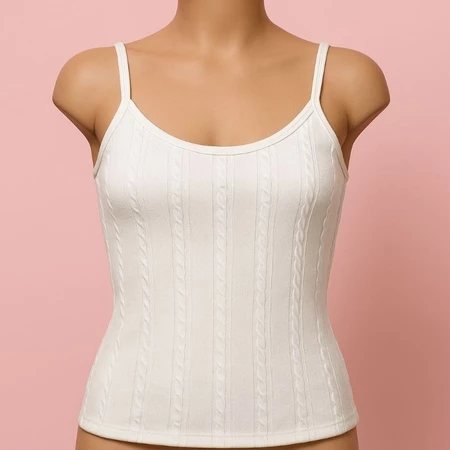 Regata Feminina Canelada | Blusa Alcinha com Bojo | Ribana Premium | Moda Verão