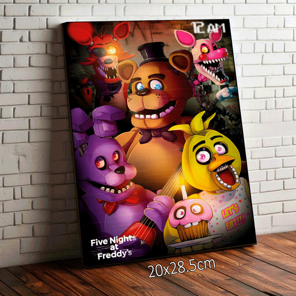 Placa Quadro Decorativo Five Nights At Freddy's FNAF 20x28.5cm