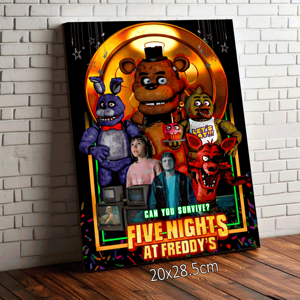 Placa Quadro Decorativo Five Nights At Freddy's FNAF 20x28.5cm