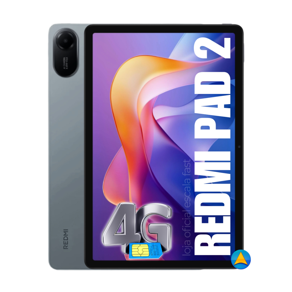 Novo Tablet Xiaomi Redmi Pad 2 4G com Dual Chip e Wi-fi 256+8GB