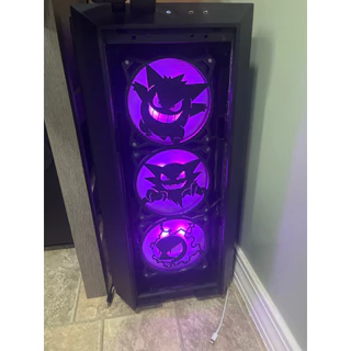 Kit 3 Grades Fan Gengar Haunter Gastly 120mm Decoração PC Gamer Customizada Pokémon