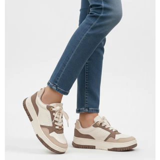 Tênis Casual Feminino Via Marte Adulto Plataforma Brown Leve Confortável