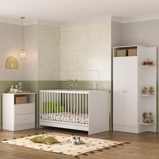 Jogo De Quarto Infantil Trevalla Móveis Pom Pom 3 Peças e 3 ANOS de Garantia em Oferta na Shopee