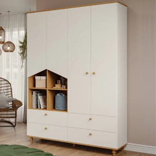 Guarda Roupas de Bebê 100% MDF 4 Portas em Oferta na Shopee